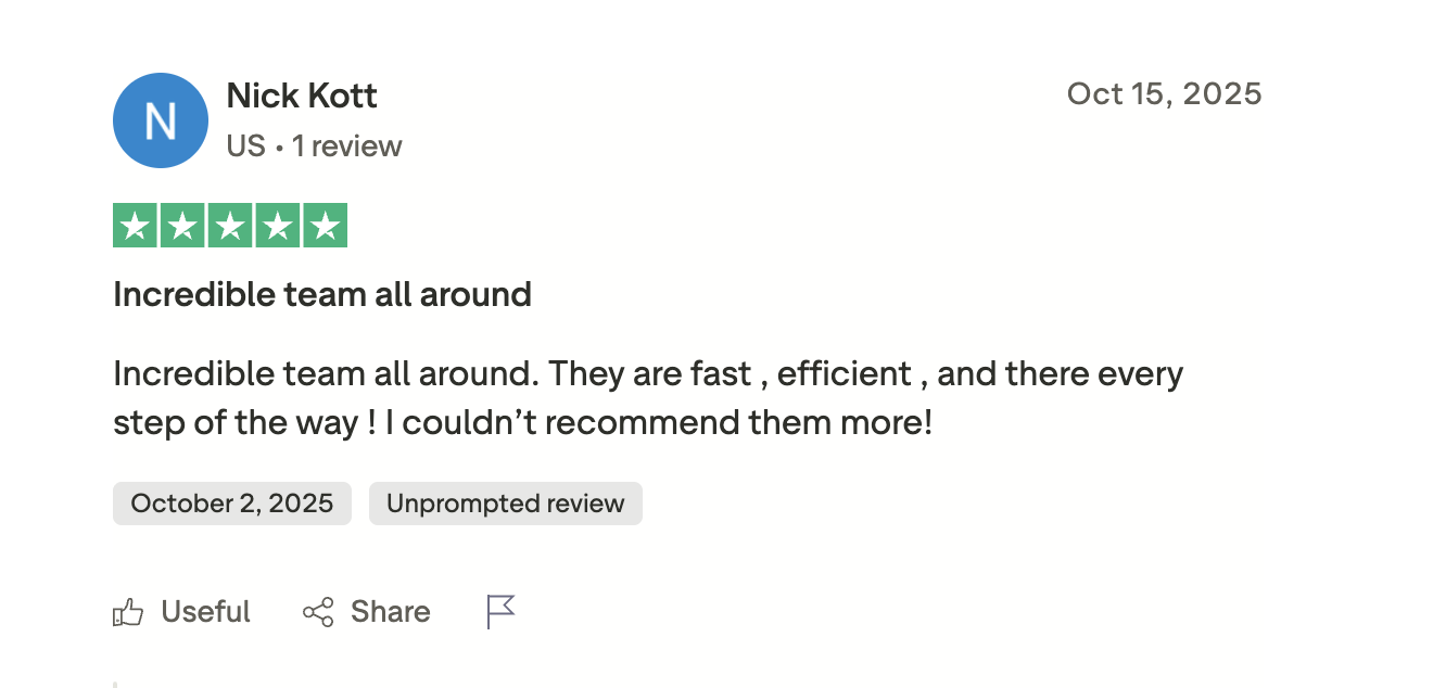 Nick Kott 5-star Grow AI review - Incredible team, Horizontal Scale Model partner testimonial